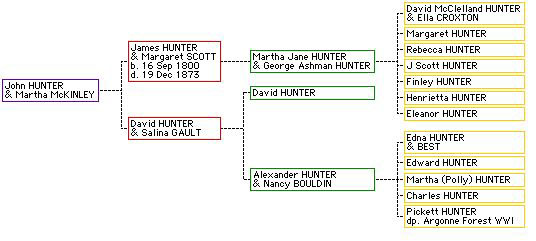 John Hunter/Martha McKinley tree