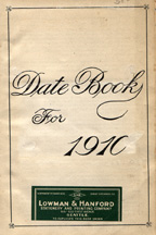 1910 Diary Frontispiece